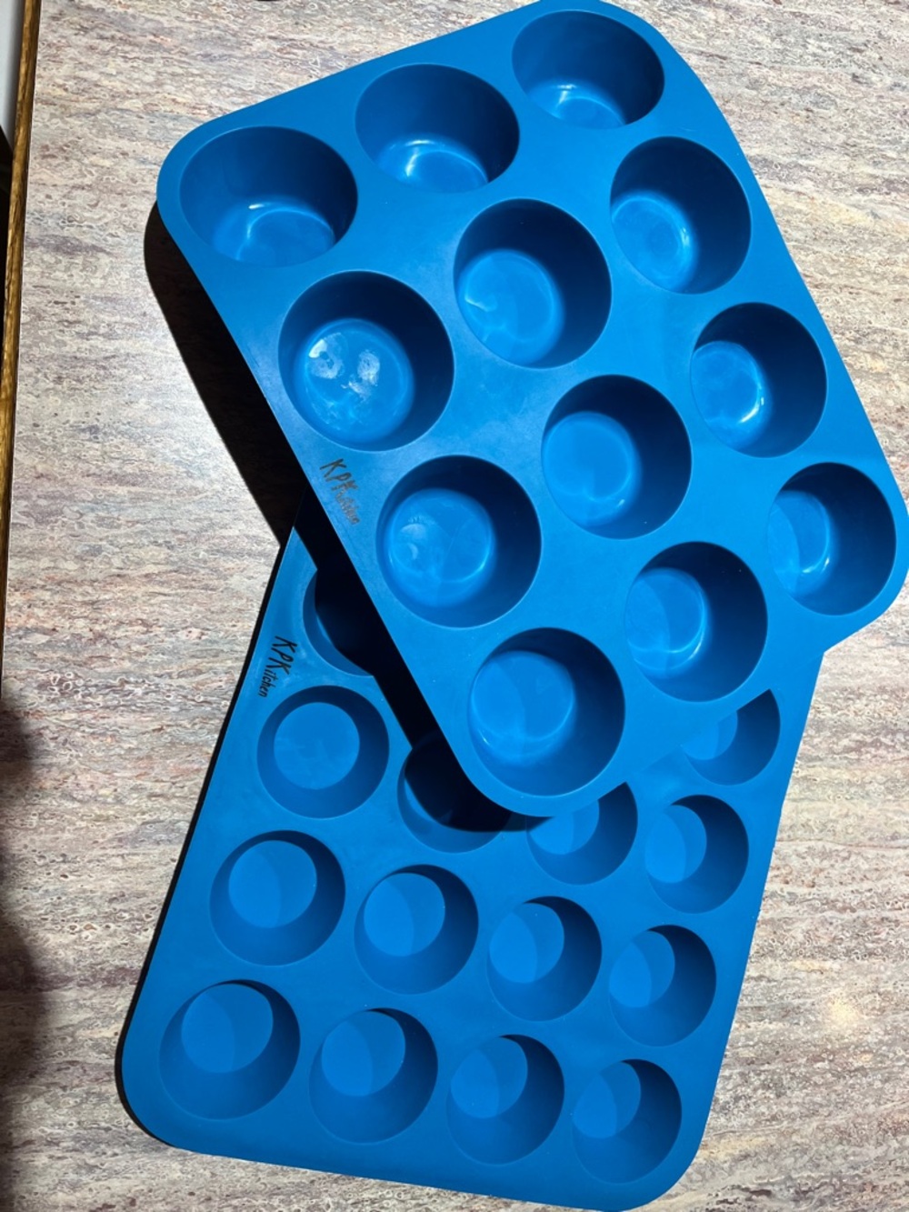 KPK Kitchen 12-Cup Silicone Muffin Pan & 24-cup Mini Muffin Pan NWOT